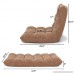 Headrest Chair Lounger Floor Sofa Folding Lounge Chaise Adjustable Cushioned Recliner Couch - B07DNGX92P