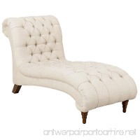 Homelegance St. Claire Traditional Style Chaise with Tufting and Rolled Arm Design Brown/Almond - B016M1ZJ38