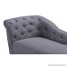 Large Classic Tufted Button Linen Fabric Living Room Chaise Lounge with Nailhead Trim (Light Grey) - B073VZG2DB