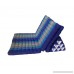 Leewadee XL Foldout Triangle Thai Cushion 79x30x3 inches Kapok Fabric Blue Premium Double Stitched - B07797X9GQ