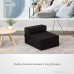 Mecor Floor Folding Sofa Bed Adjustable Guest Chair Bed Mattress Living Room Furniture (Black) - B07DVJ569W