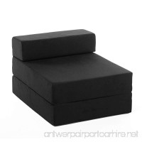 Mecor Floor Folding Sofa Bed Adjustable Guest Chair Bed Mattress Living Room Furniture (Black) - B07DVJ569W