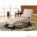 Monarch Specialties Velvet Fabric Chaise Lounger Taupe - B008VCZHAC