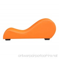 US Pride Furniture Faux Leather Stretch Chaise Relaxation and Yoga Chair  Orange - B010NN4RX4