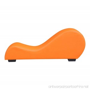 US Pride Furniture Faux Leather Stretch Chaise Relaxation and Yoga Chair Orange - B010NN4RX4