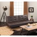 Abbyson® Hudgens Faux Leather Sofa Bed Brown - B07D77YFGB