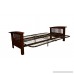 Epic Furnishings Brentwood Mission-Style Futon Sofa Sleeper Bed Frame Queen-size Mahogany Arm Finish - B013EAINPG