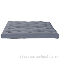 Artiva USA Home Deluxe 8" Futon Sofa Mattress Made in US Best Quality  Solid  Full  Grey - B0727PKK26