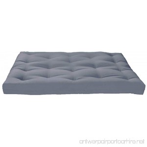 Artiva USA Home Deluxe 8 Futon Sofa Mattress Made in US Best Quality Solid Full Grey - B0727PKK26