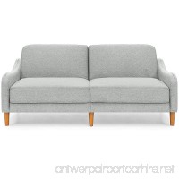 Best Choice Products Mid-Century Modern Linen Futon Sofa (Gray) - B076V6D81F
