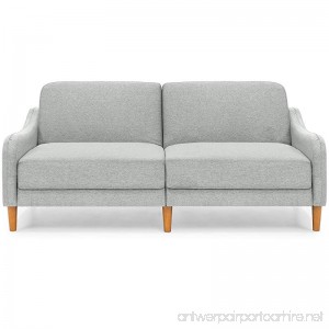 Best Choice Products Mid-Century Modern Linen Futon Sofa (Gray) - B076V6D81F