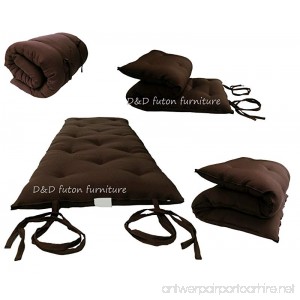 Brand New Brown Traditional Japanese Floor Futon Mattresses Foldable Cushion Mats Yoga Meditaion. - B003VQVZP4