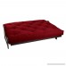 Mozaic Queen Size 12-inch Cotton Twill Futon Mattress Red - B005QGZAP8