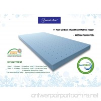 Ergonomic Sleep 4 Inch Gel Foam Mattress Topper Pad  Twin - B01KLB4FD0