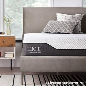 LUCID 10 Inch Queen Hybrid Mattress - Bamboo Charcoal and Aloe Vera Infused Memory Foam - Moisture Wicking - Odor Reducing - CertiPUR-US Certified - B0775TRH1Z