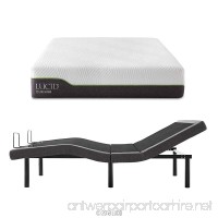 LUCID L300 Adjustable Bed Base with 12 Inch Latex Hybrid Mattress - Twin XL - B07B6VN4GK