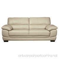 Ashley Furniture Signature Design - Fontenot Contemporary Leather Sofa - Cream - B07BNY7187