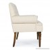 Belleze Button Tufted Mid-Century Settee Upholstered Vintage Sofa Bench with Linen Fabric Wood Legs White - B0792J9FFZ
