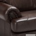 Coaster Colton Traditional Brown Leather Sofa with Elegant Design Style - B00BGUPVES