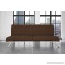 DHP Emily Futon Couch Bed Modern Sofa Design Includes Sturdy Chrome Legs and Rich Linen Upholstery Brown - B06X9FKZG1