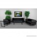Flash Furniture HERCULES Regal Series Contemporary Black Leather Sofa with Encasing Frame - B005UWNNJI