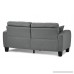 Homelegance Sinclair Tufted Accent Sofa with Two Geometric Pattern Toss Pillows Grey - B01N56298D