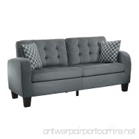 Homelegance Sinclair Tufted Accent Sofa with Two Geometric Pattern Toss Pillows  Grey - B01N56298D