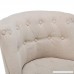 Mecor Provincial Chair European Style French Living Room Sofa Tufted Fabric Accent Chair (2 X Beige-Wheels) - B07DNCRZ99