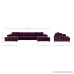 Modern Large Velvet Fabric U-Shape Sectional Sofa Double Extra Wide Chaise Lounge Couch (Purple) - B076TWDRCG