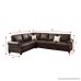Poundex F7770 Bobkona Cady Bonded Leather Left or Right Hand Reversible Sectional Espresso - B01BVY0VMA