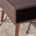 Andy Mid Century Modern Fuax Wood Overlay Coffee Table Dark Walnut - B07C8H2KK9
