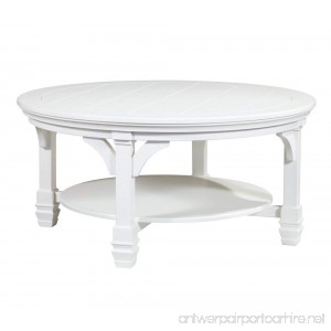 Ashley Furniture Signature Design - Mintville Contemporary Round Cocktail Table - White - B075817QL7