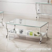 Coaster Glass Top Coffee Table in Chrome - B01MRVBRMH