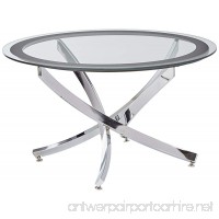 Coaster Occasional Group Contemporary Glass Top Chrome Coffee Table with Tempered Glass Top - B00G9VLWP6