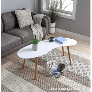 Convenience Concepts 203582W Coffee Table White/Bamboo - B07F111Z19