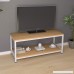 DlandHome Coffee Table TV Stand 39'' Rectangular Composite Wood Board Cocktail Table/Side Table/End Table/Sofa Table/Dining Table for Living Room TVST4-TW Teak 1 Pack - B078SPX5BP