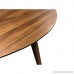Emerald Home Simplicity Walnut Brown Coffee Table with Curved Tear Drop Shaped Top And Round Slanted Legs - B01NAV30HV