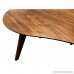 Emerald Home Simplicity Walnut Brown Coffee Table with Curved Tear Drop Shaped Top And Round Slanted Legs - B01NAV30HV