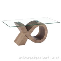 Fab Glass and Mirror FGM-TL-14C03 Modern Coffee Dining Room Glass Table Brown - B075XS1QY3