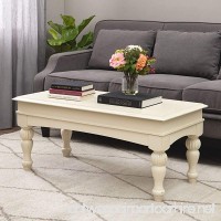 Farmhouse Coffee Table Provides Classic Style And Function. Centerpiece Suitable For A Living Room Office Space and Den. Modern Rustic Cream Hardwood And Light Distressing Create Timeless Atmosphere - B077NXDLVV