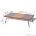 Festnight Retro Vintage Style Coffee Table with Durable Metal Legs 47.2x 23.6x 15 Brown/Grey - B077P6L28Q