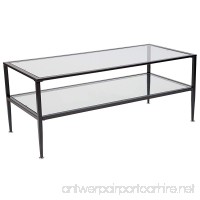 Flash Furniture Newport Collection Glass Coffee Table with Black Metal Frame - B0797P61CN