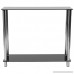 Flash Furniture Riverside Collection Black Glass Console Table with Shelves and Stainless Steel Frame - B0797N5JTS