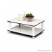 Furinno 11172 Just 2-Tier No Tools Coffee Table White w/White Tube - B006321J8G