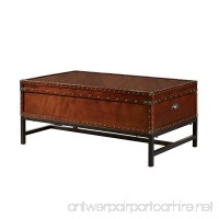 Furniture of America Cassone Contemporary Trunk Style Coffee Table  Cherry - B00ULHNT7S