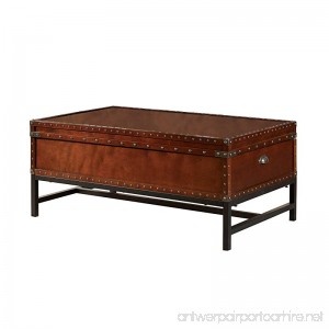 Furniture of America Cassone Contemporary Trunk Style Coffee Table Cherry - B00ULHNT7S