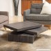Great Deal Furniture Haring Square Rotating Wood Coffee Table - B016P050OY