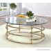 HOMES: Inside + Out IDF-4359GL-C Natalie Coffee Table Gold - B075F6K4SG
