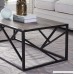 Homissue 44” Industrial Style Coffee Table Rectangular Cocktail Table with Sturdy Metal Base for Living Room Retro Brown Finish - B0785LDW5T