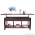 LAZYMOON Lift Top Coffee Table Laptop Desk Storage Compartment Solid Wood Home Furniture - B07B3JGGBP